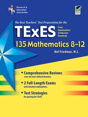 cover image of Texas TExES 135 Mathematics 8-12